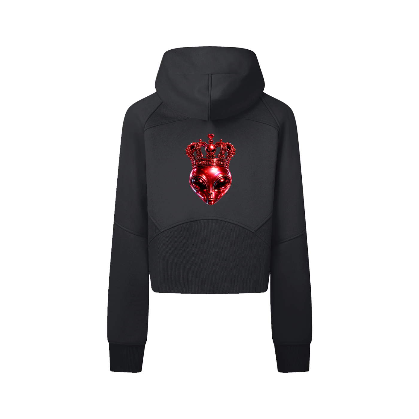 Cropped Zip-Through Hoodie