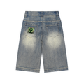 Vintage Wash Baggy Denim Shorts