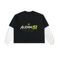 Layered Contrast Sleeve Cotton T-Shirt