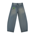 Men's Distressed Barrel Leg Jeans
