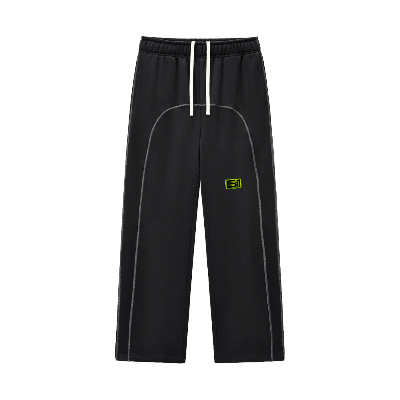 AlienInu 51 Contrast-Stitched Fleece Sweatpants