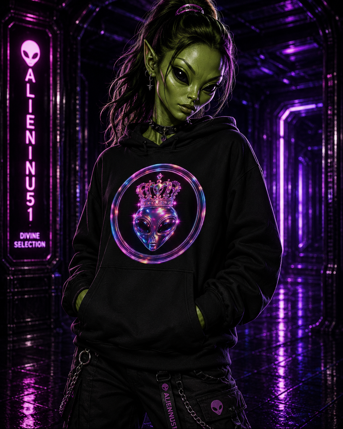 Alieninu51 Queen Hoodie